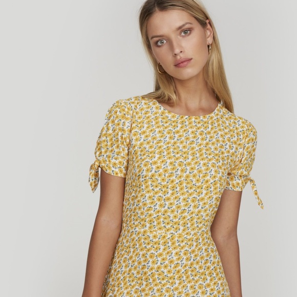 🌼Daphne Daisy Yellow Mini Dress Margeurite Floral - Picture 5 of 7